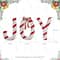 Glitzhome® 70.75"L Lighted Christmas 2.5D Fabric Peppermint JOY Outdoor Decor Set